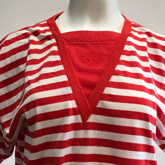 Vintage Red & White Stripe top - Picture 2 of 6